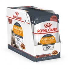 Royal Canin Cat Hair & Skin Wet Food (12 pouches) Gravy new packaging of Intense Beauty 